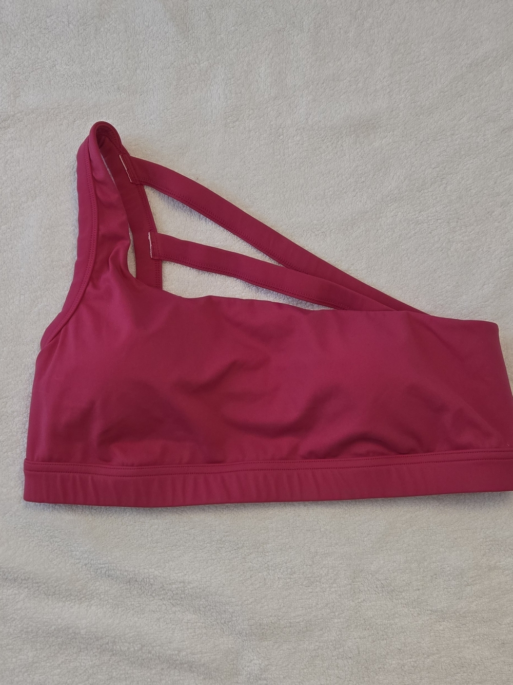Halara Vibrant Pink Athletic One Shoulder Strappy Sports Bra Size L